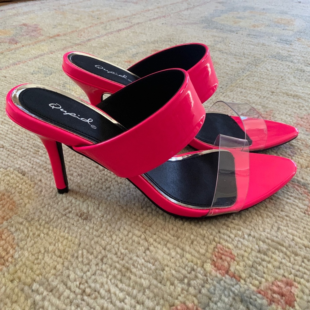 Stunning Pink and Acrylic Heels